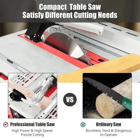 10" Aluminum Tabletop Table Saw Electric Cutting Machine