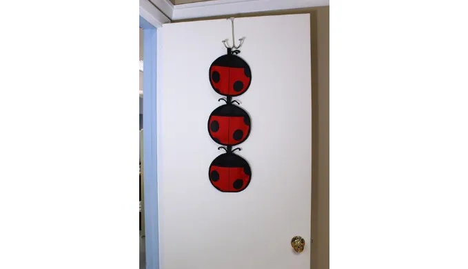 2 Pack: 3 Tier Lady Bug Over The Door Organizer Rack - Ships Same/Next Day!