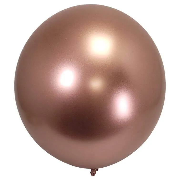 21" Reflective Chrome Rose Gold Latex Balloon (1ct)