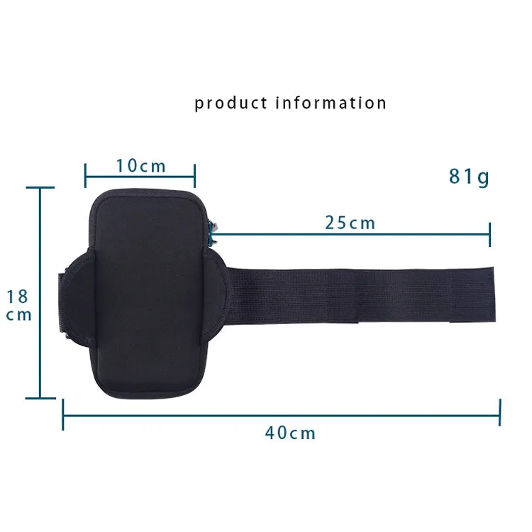 3 PCS Running Mobile Phone Arm Bag Men And Women Fitness Outdoor Hand Bag Wrist Bag  for Mobile Phones Within 6.5 inch( Black)