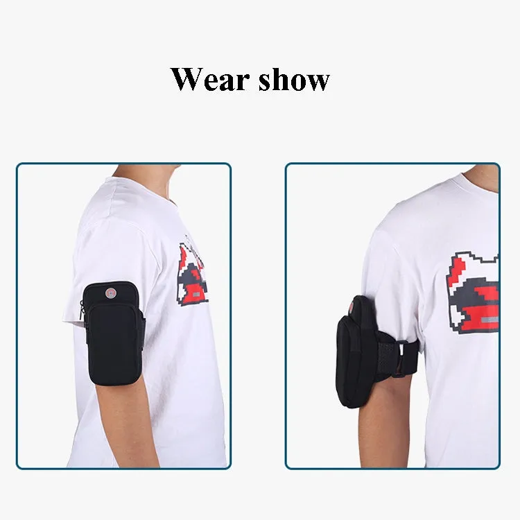 3 PCS Running Mobile Phone Arm Bag Men And Women Fitness Outdoor Hand Bag Wrist Bag  for Mobile Phones Within 6.5 inch( Black)