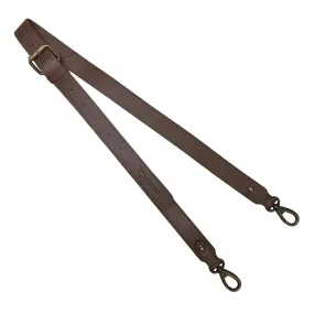 3cm Skinny Plain Brown Leather Strap by Pampeano