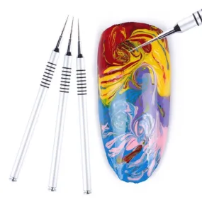 3D Painting Drawing UV Gel DIY Brush Pen Water Marble Tool Nail Art