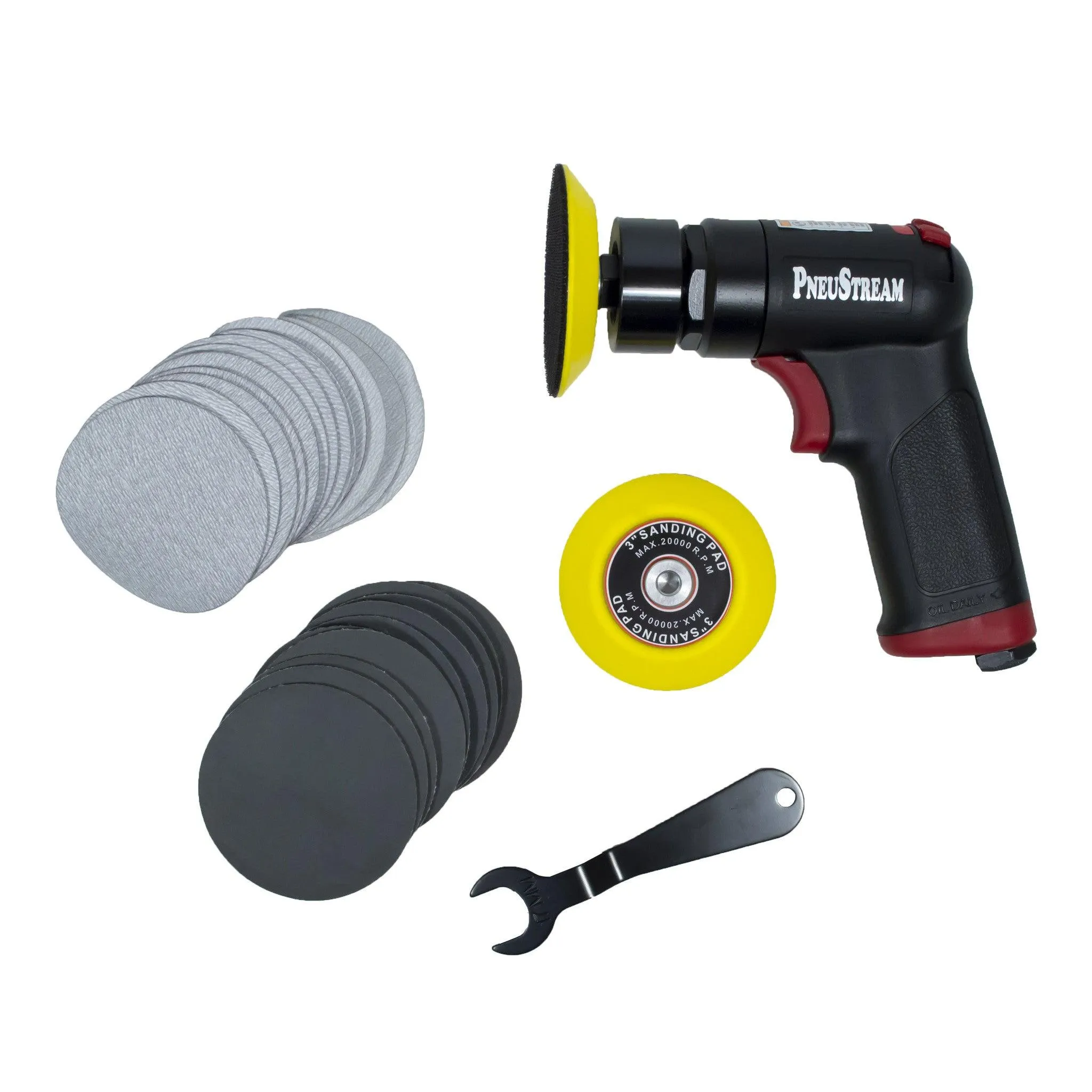 3" Mini Compact Pistol Grip Random Orbital Air Sander