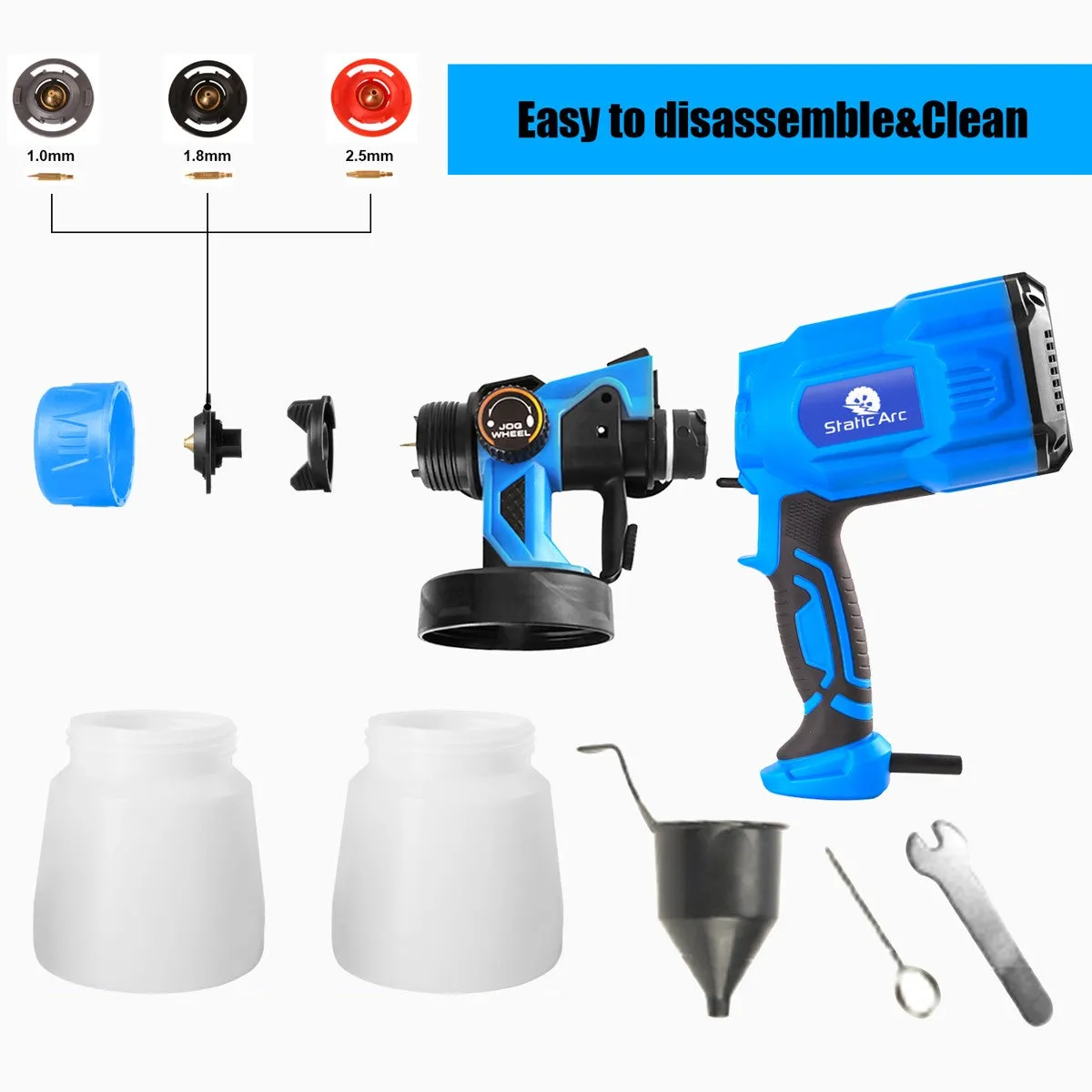 550W ELECTRIC SPRAY GUN SUCTION FEED 800ML CUP VEHICLE CAR WOOD FENCE PAINT