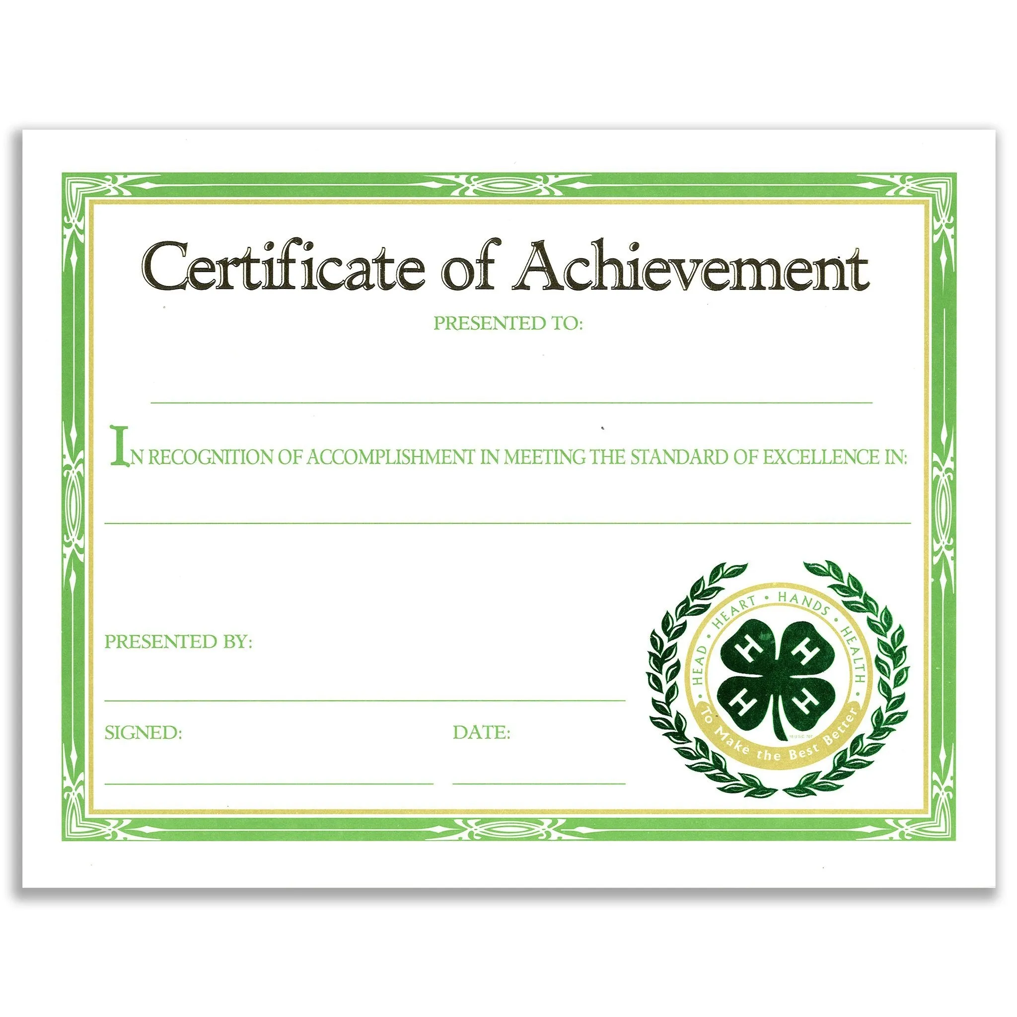 Achievement Certificate