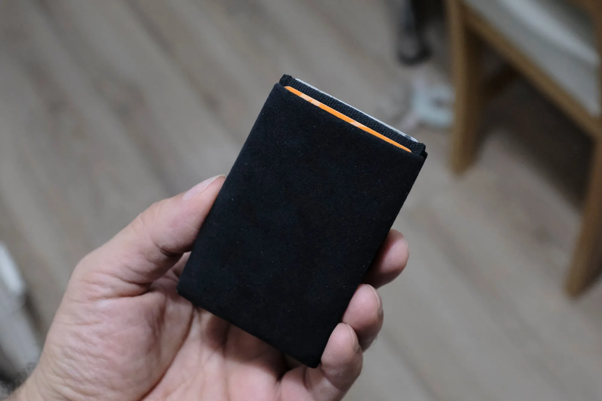 Alcantara Minimalist Wallet: The Perfect Fusion of Style and Functionality - RFID Wallet - Mens Wallet - Black