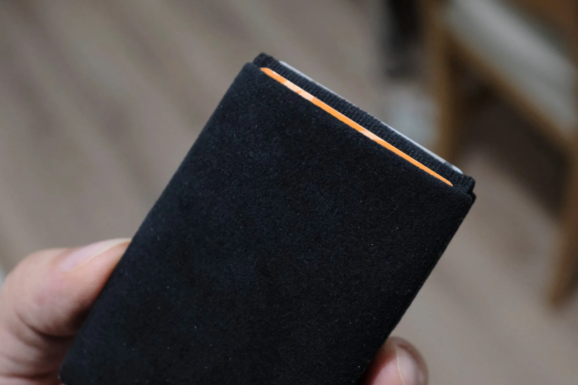 Alcantara Minimalist Wallet: The Perfect Fusion of Style and Functionality - RFID Wallet - Mens Wallet - Black