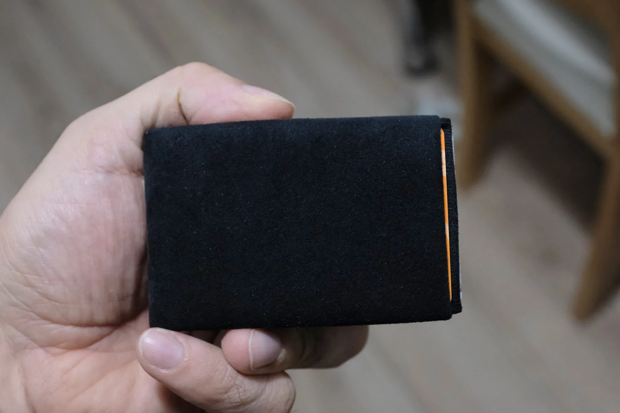 Alcantara Minimalist Wallet: The Perfect Fusion of Style and Functionality - RFID Wallet - Mens Wallet - Black