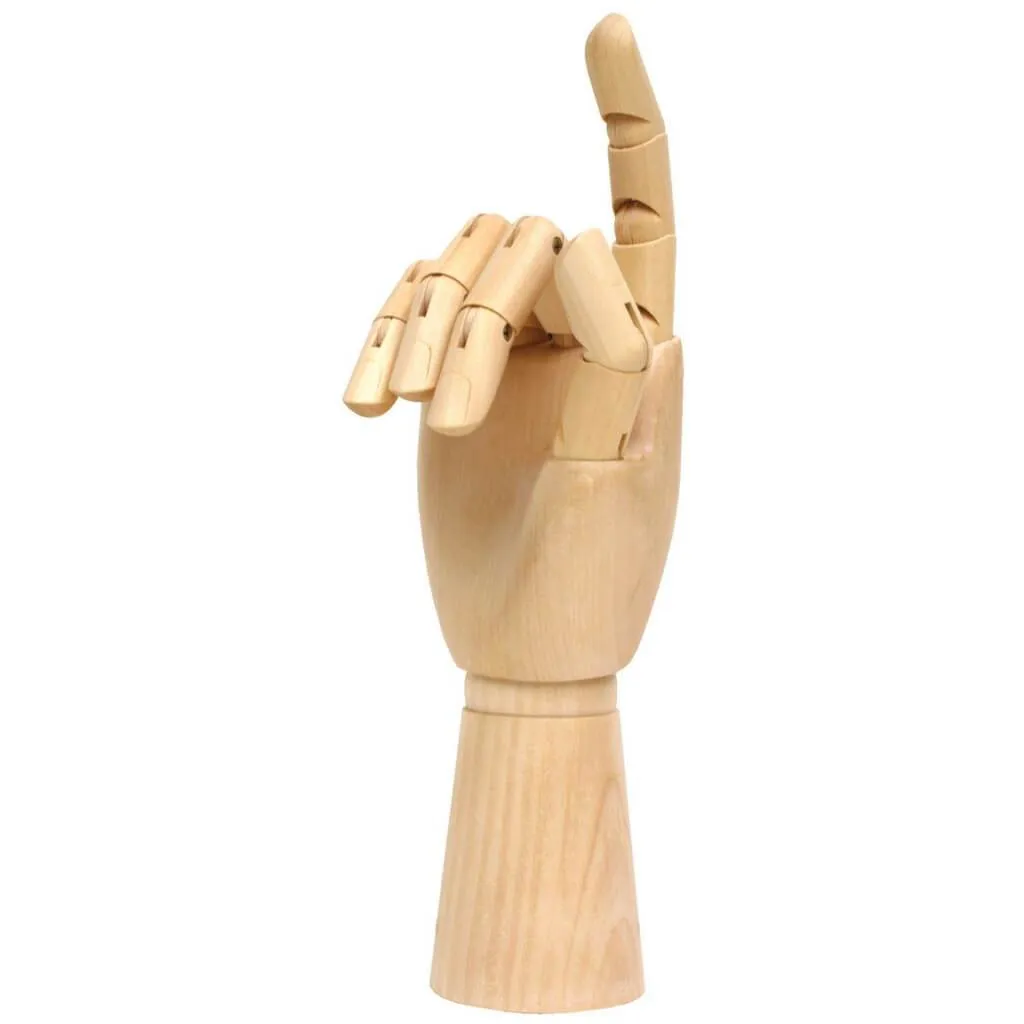 Articulated Wooden Right Hand