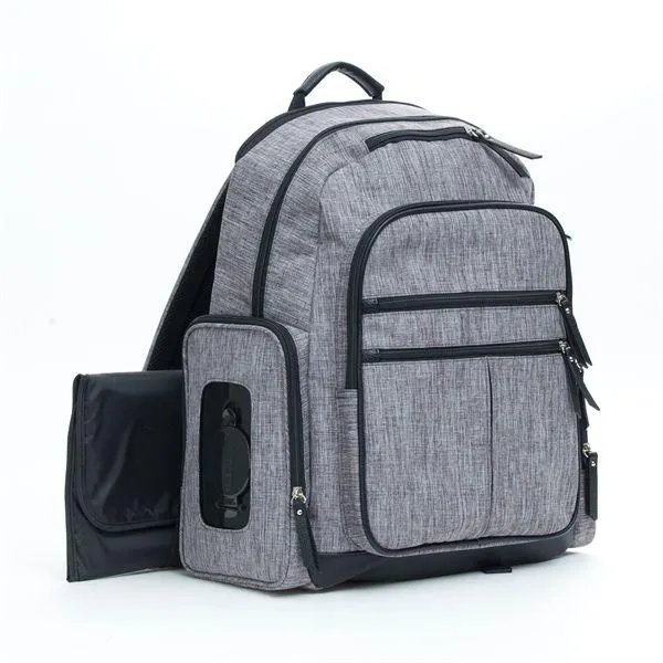 Baby Boom Places and Spaces Backpack Diaper Bag Grey