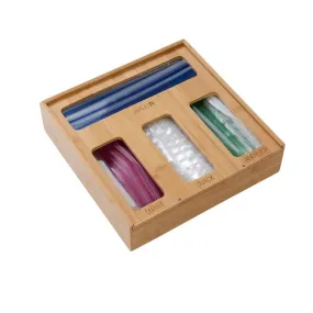 Bamboo Food Storage Bag Organizer