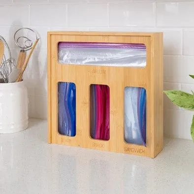 Bamboo Food Storage Bag Organizer