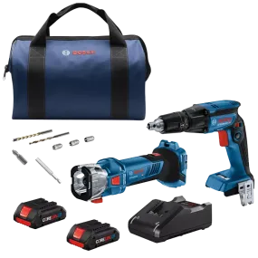 BOSCH 18V 2-Tool Combo Kit w/ Screw Gun & Cut-Out Tool