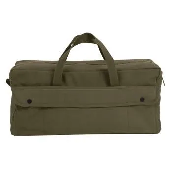 Canvas Jumbo Tool Bag With Brass Zipper