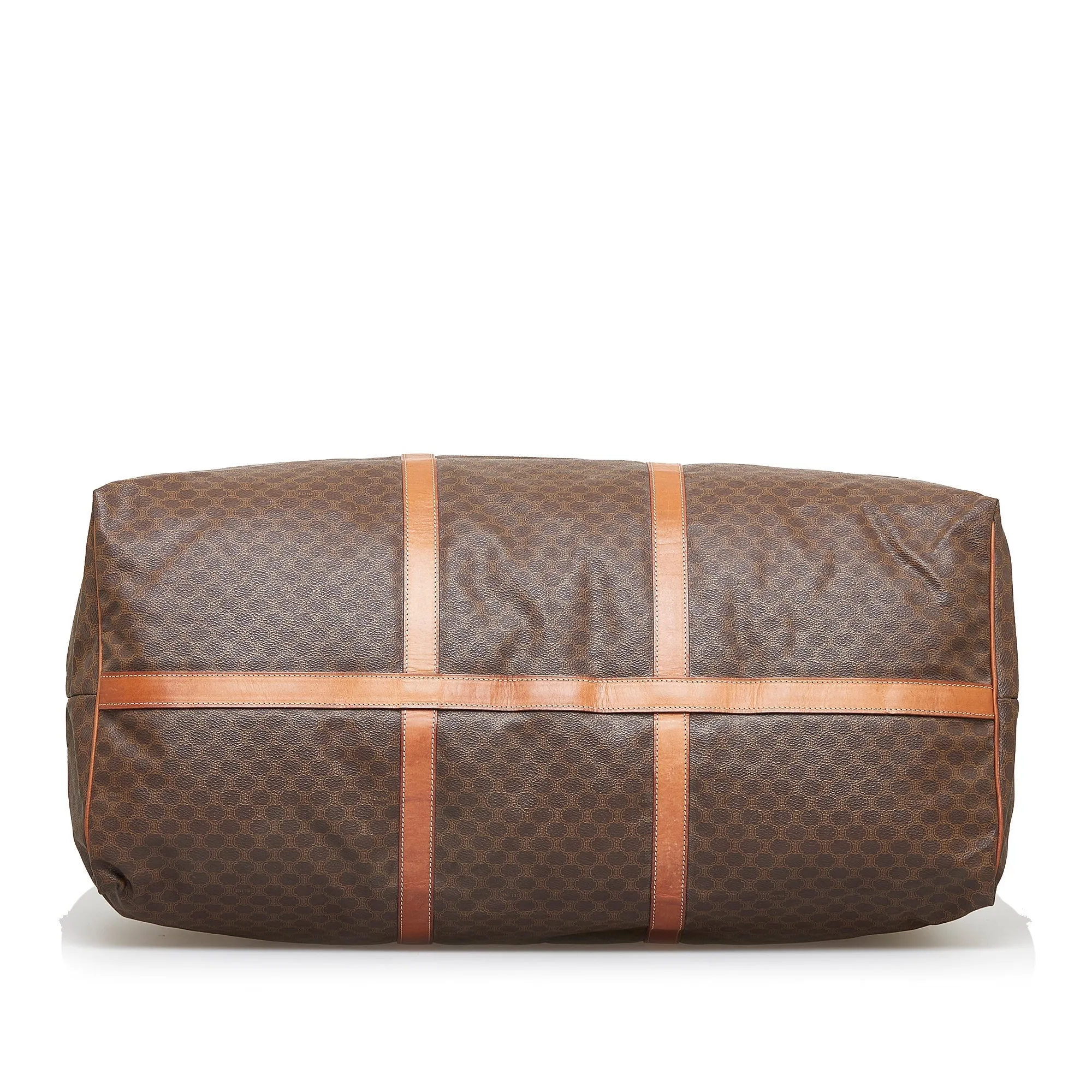 Celine Travel Bag Brown Macadam Canvas