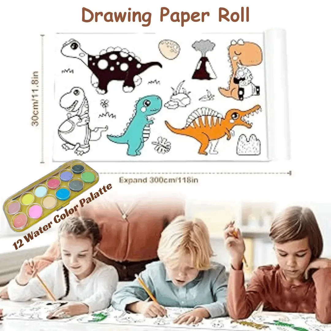 Children Graffiti Drawing Paper With Water Colors