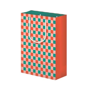 CHRISTMAS CHECKERBOARD Large Gift Bag