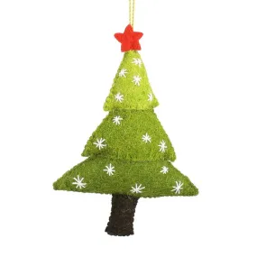 Christmas Tree with Stars Hanging Ornament by Fiona Walker England