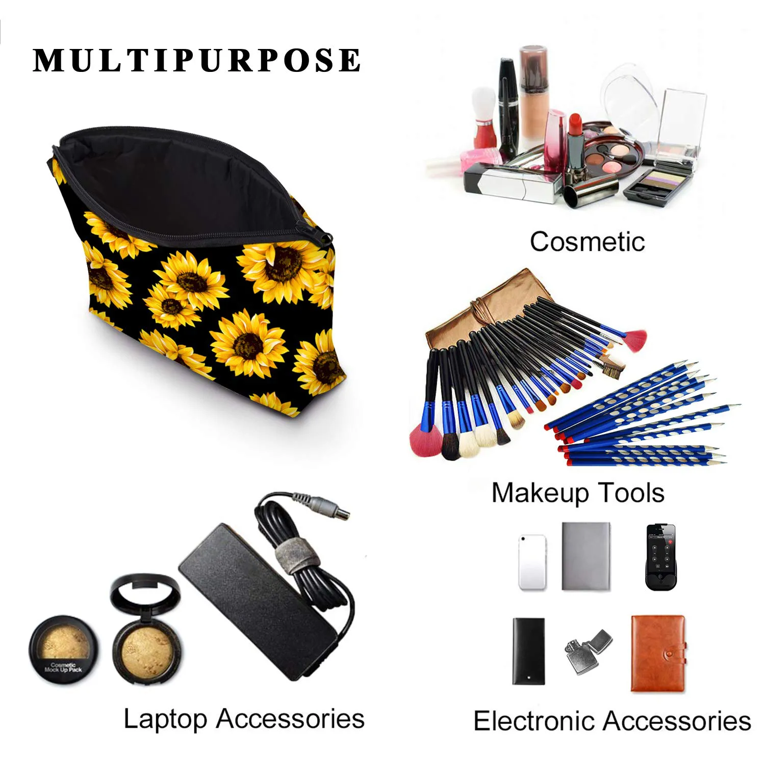 Cosmetic Bag MRSP Makeup Bags for Women,Small Makeup Pouch Travel Bags for Toiletries Waterproof