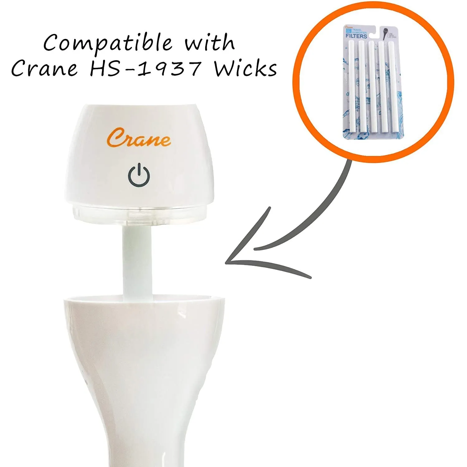 Crane USA INC EE-5950 Travel Ultrasonic Cool Mist Humidifier