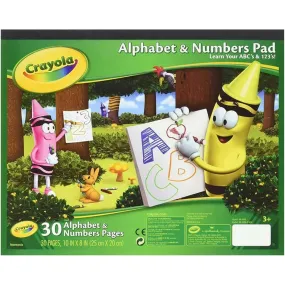 Crayola Beginning Alphabet and Numbers Tablet 30 Sheets