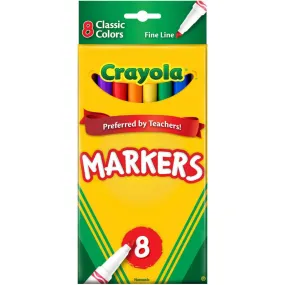 Crayola Fine Line Markers Classic Colors 8/Pkg