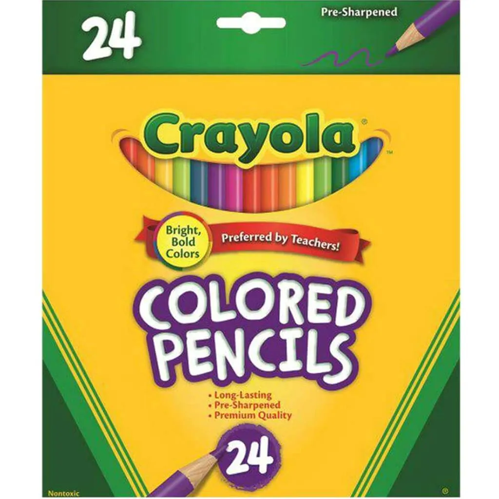 Crayola Long Colored Pencils 24 colors