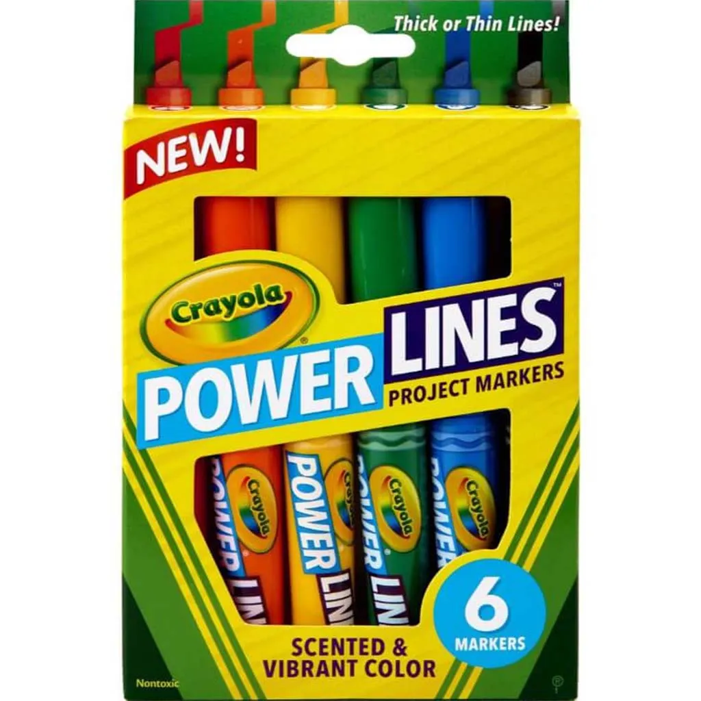 Crayola Power Lines Project Markers 6 Pack