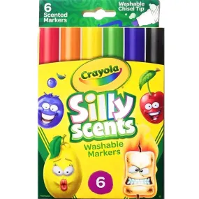 Crayola Silly Scents 6ct Scented Washable Scented Markers Stocking Stuffer