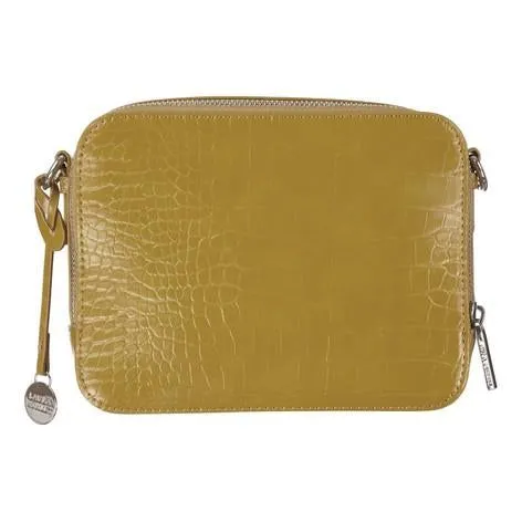 Crocodile Chartreuse Square Cross Body Bag