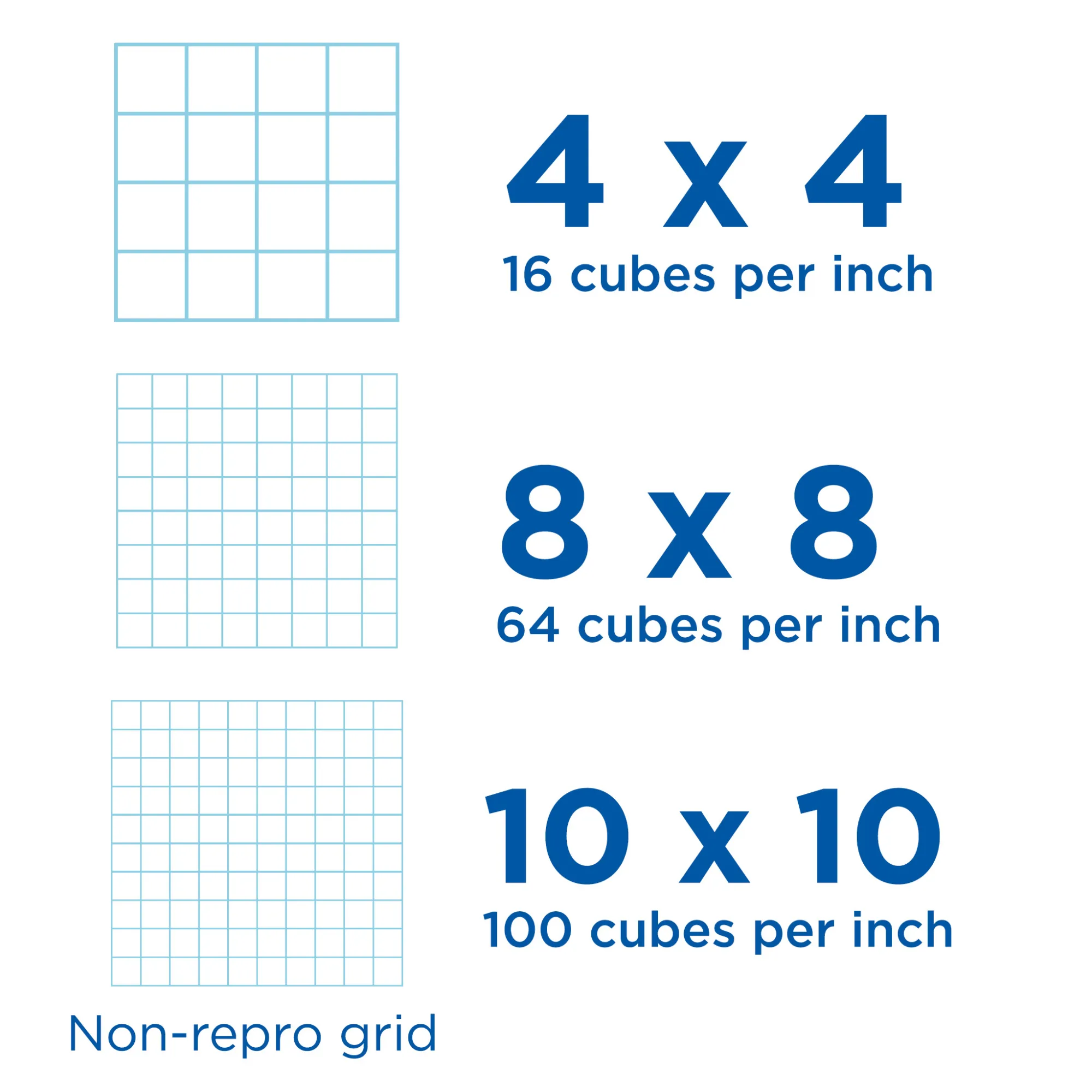 Cross Section Graph Paper Pad / 50 Sheet available in 4x4, 8x8 or 10x10 Grid