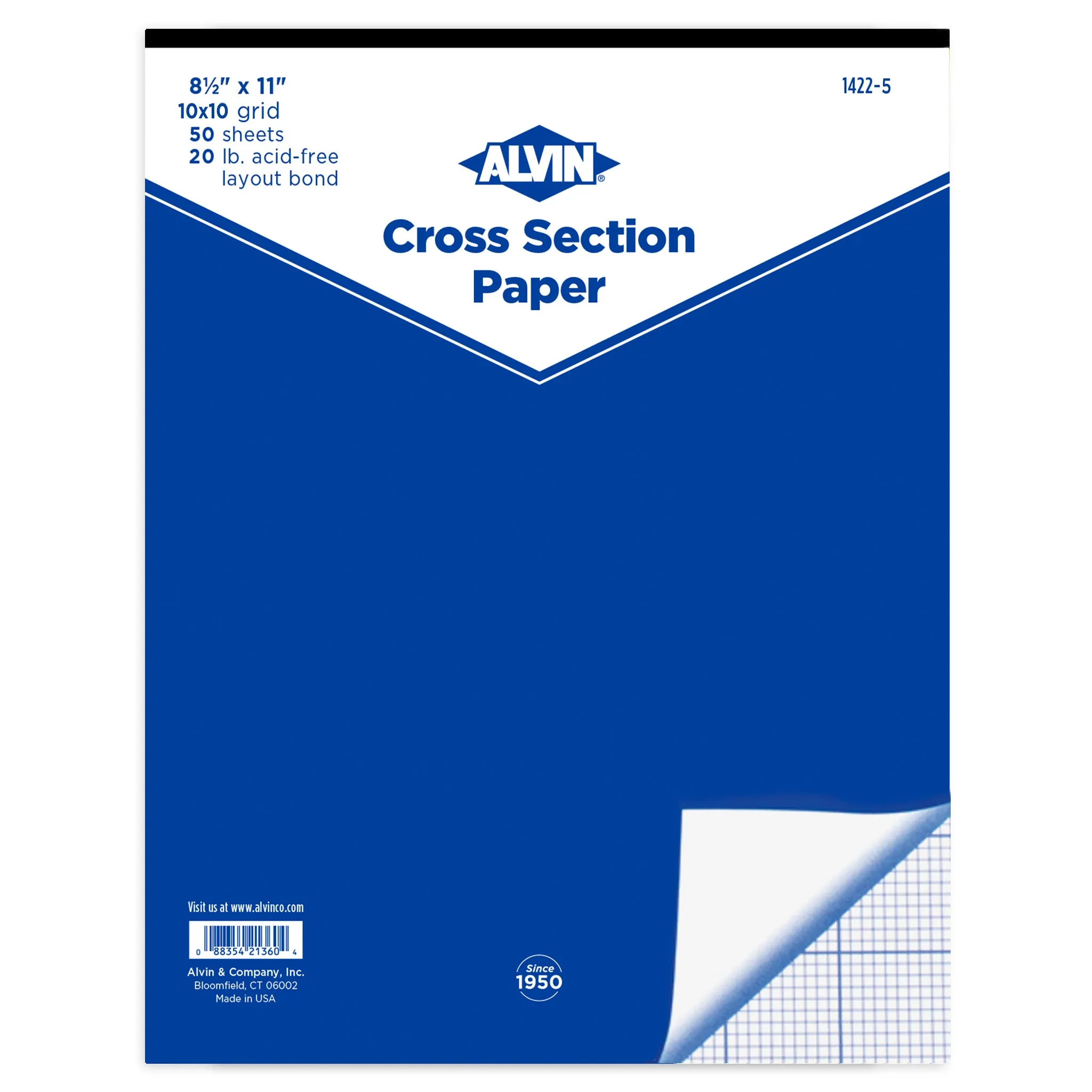 Cross Section Graph Paper Pad / 50 Sheet available in 4x4, 8x8 or 10x10 Grid