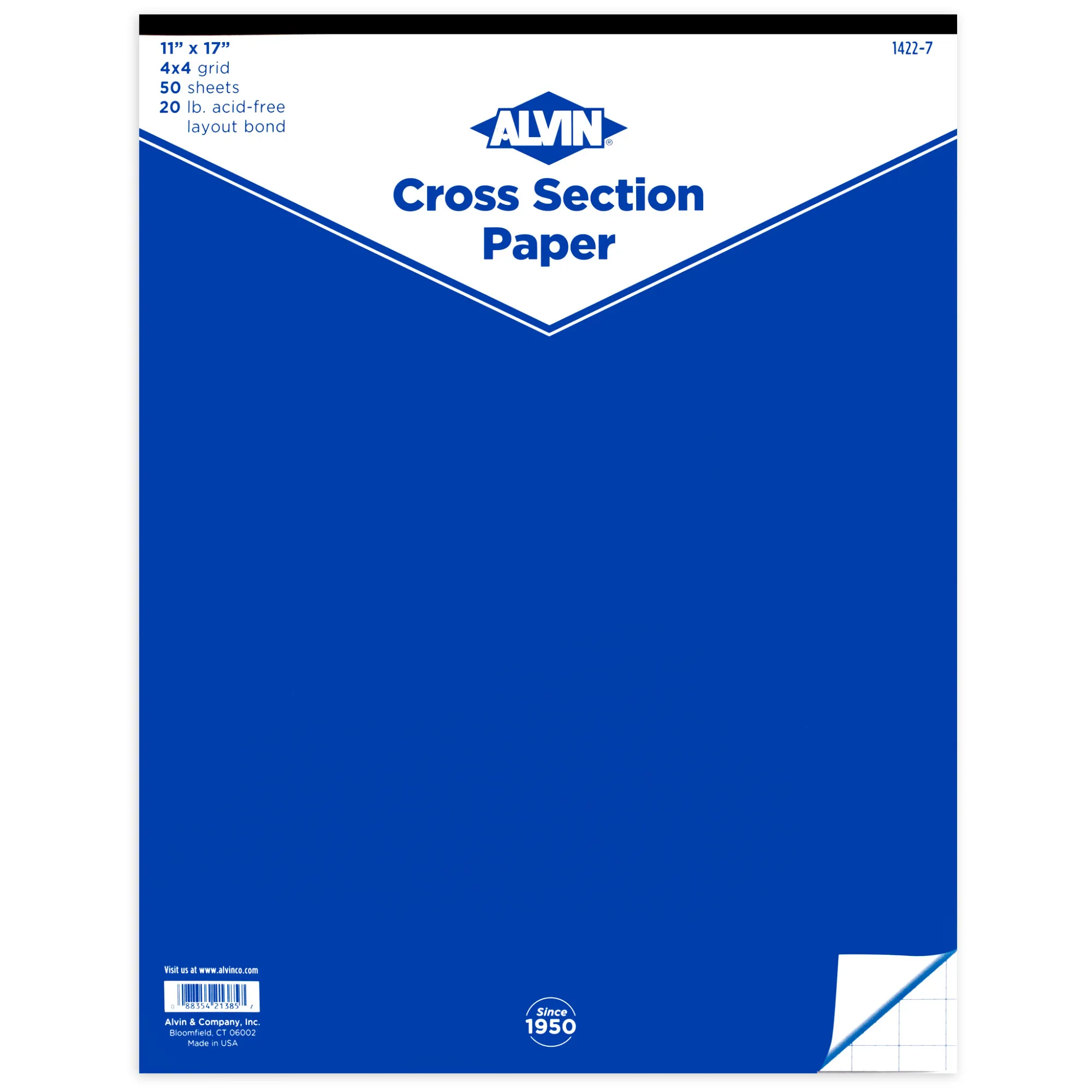 Cross Section Graph Paper Pad / 50 Sheet available in 4x4, 8x8 or 10x10 Grid