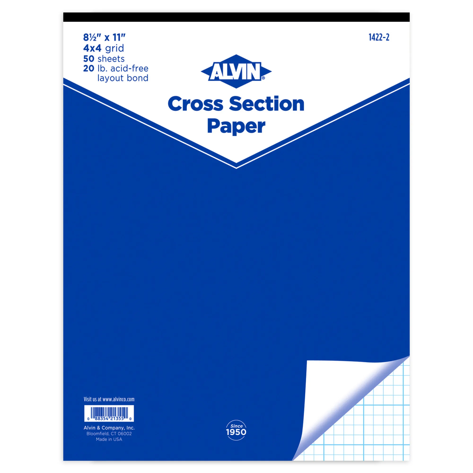 Cross Section Graph Paper Pad / 50 Sheet available in 4x4, 8x8 or 10x10 Grid