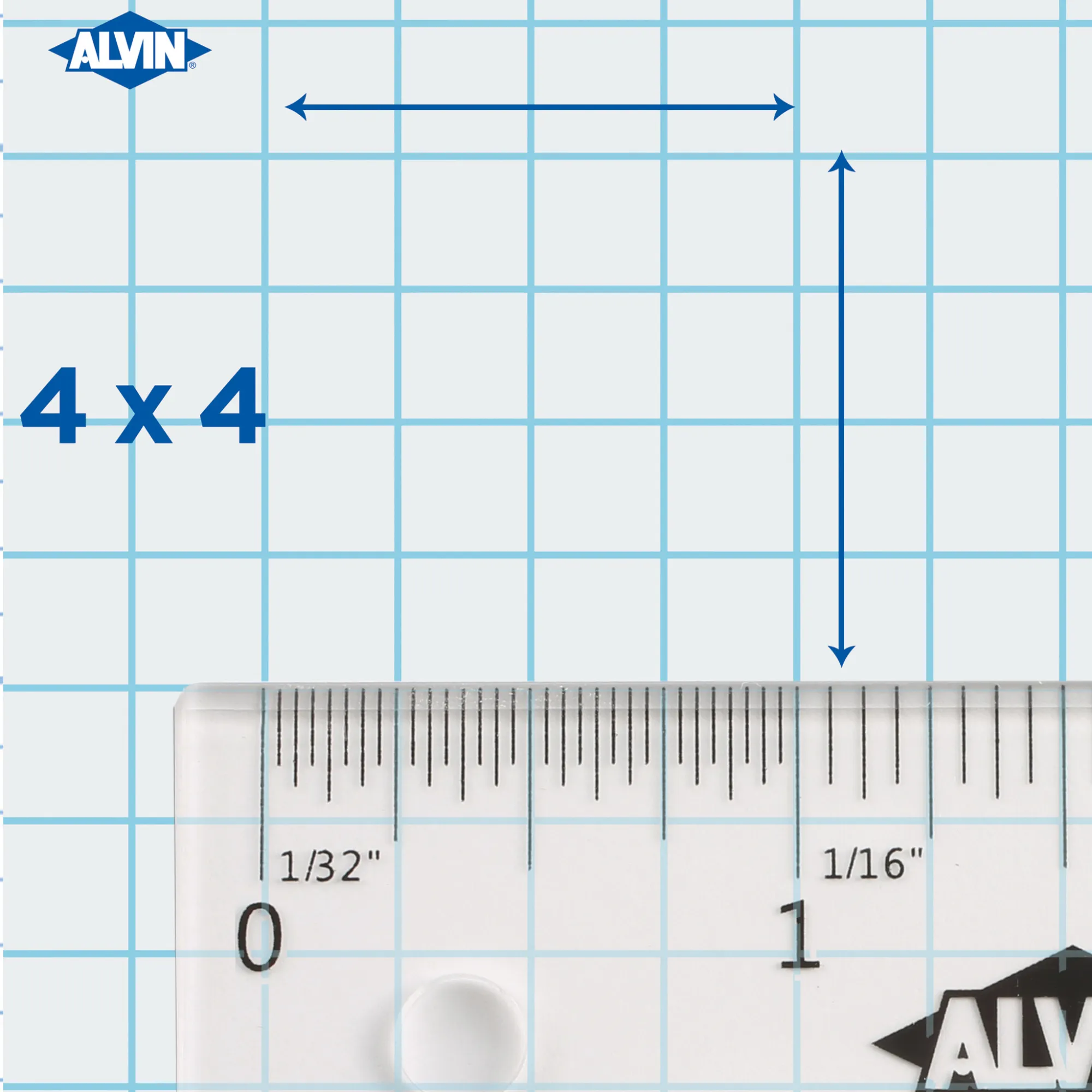 Cross Section Graph Paper Pad / 50 Sheet available in 4x4, 8x8 or 10x10 Grid