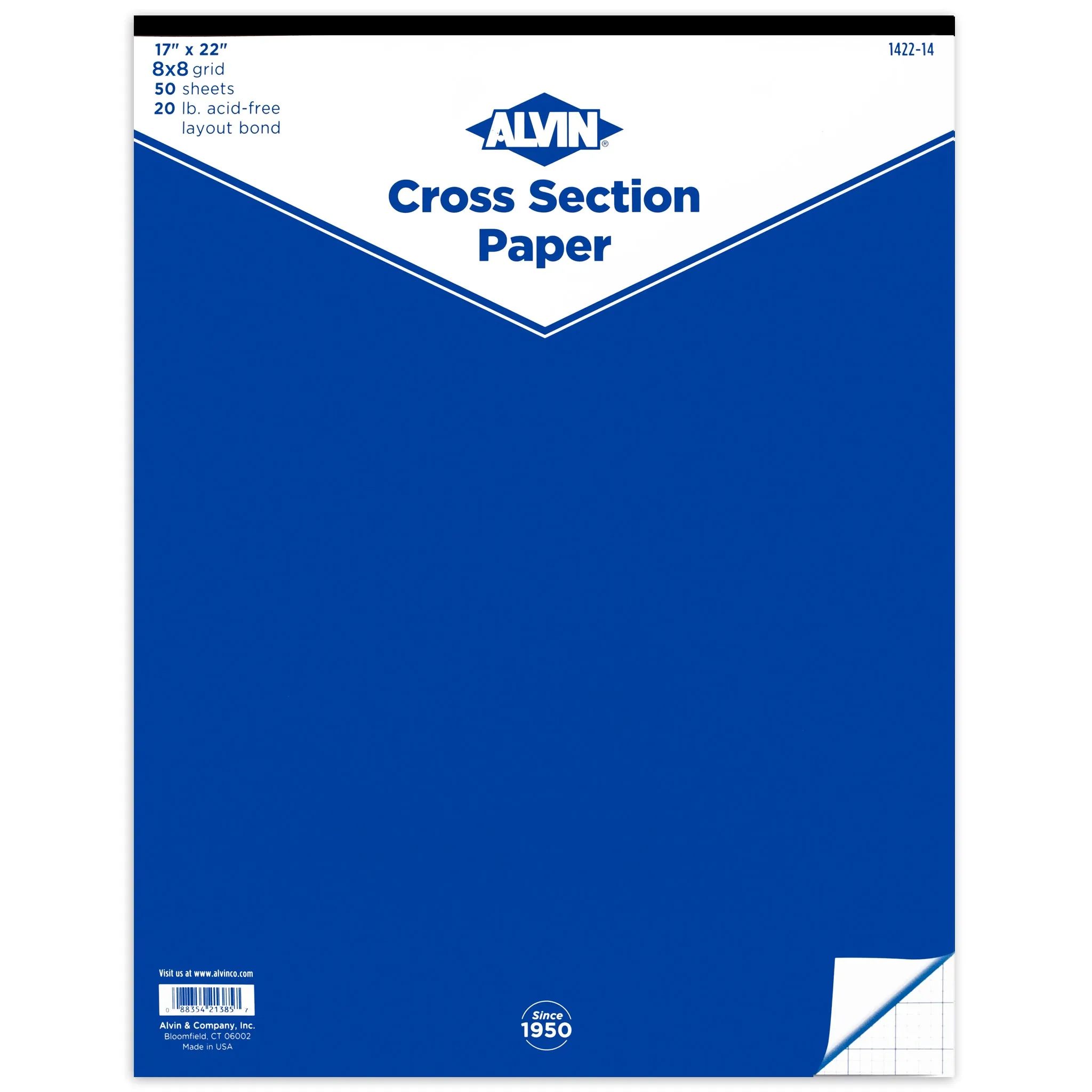 Cross Section Graph Paper Pad / 50 Sheet available in 4x4, 8x8 or 10x10 Grid