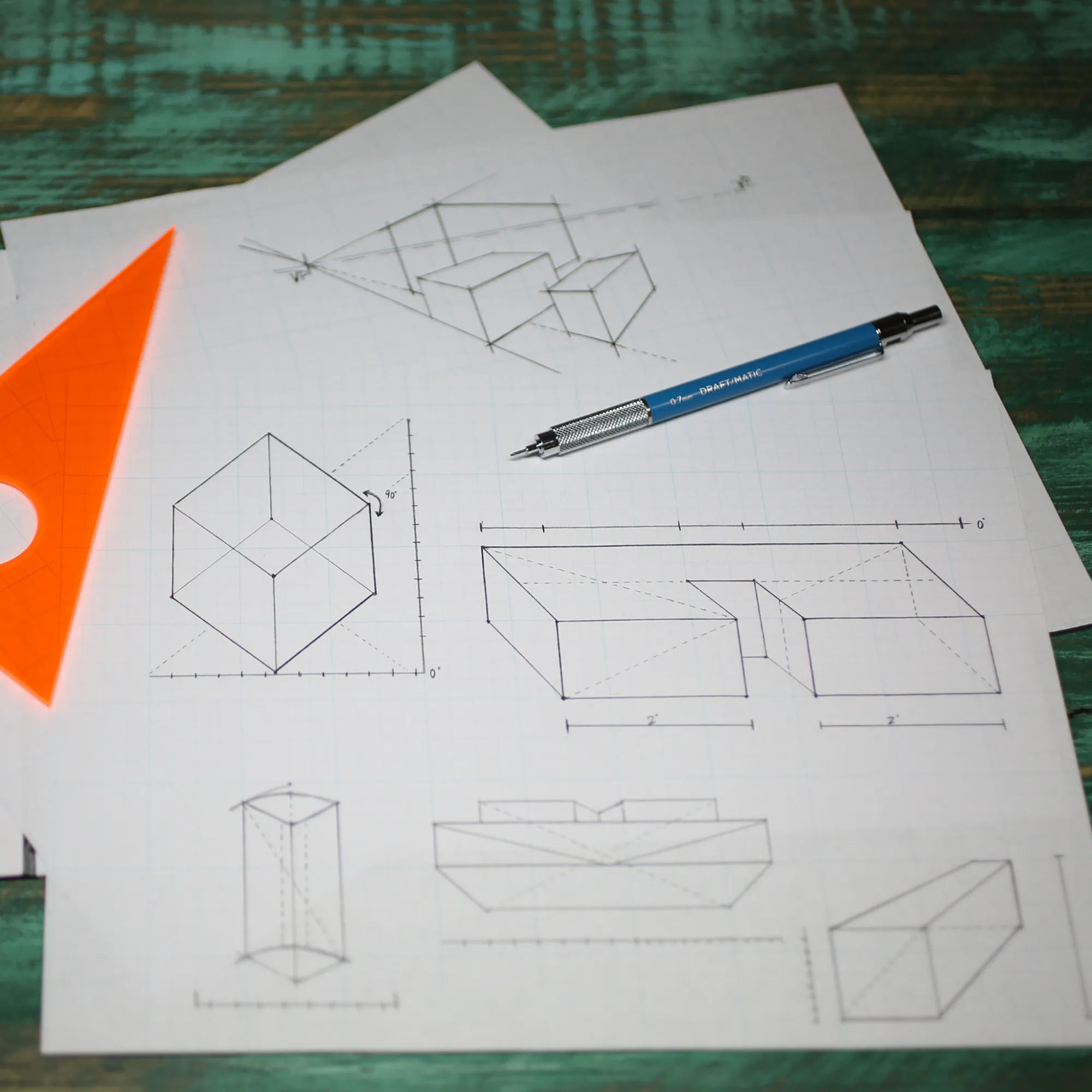 Cross Section Graph Paper Pad / 50 Sheet available in 4x4, 8x8 or 10x10 Grid