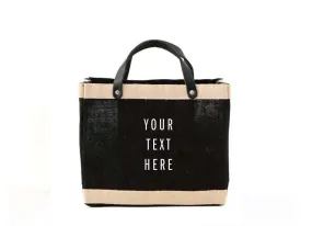 Customized Petite Market Bag in Black - Wholesale