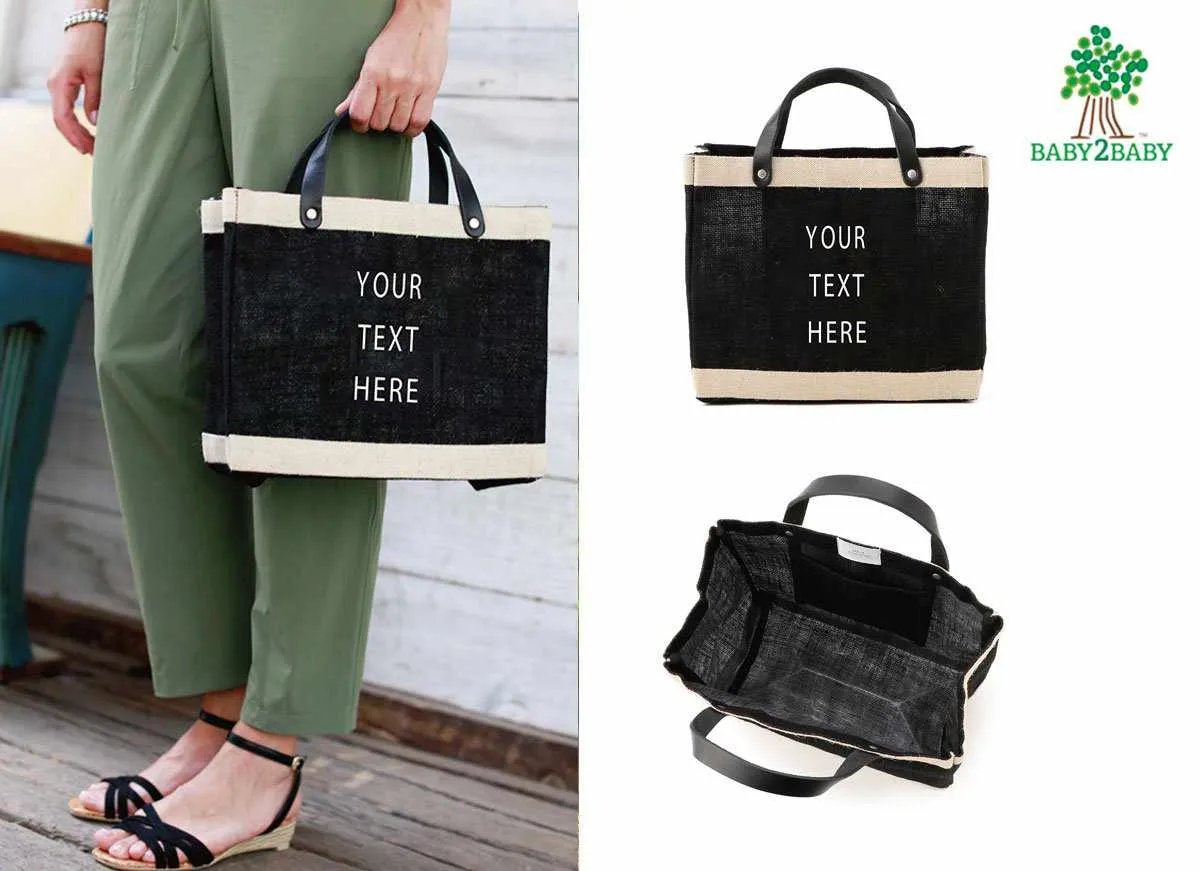 Customized Petite Market Bag in Black - Wholesale