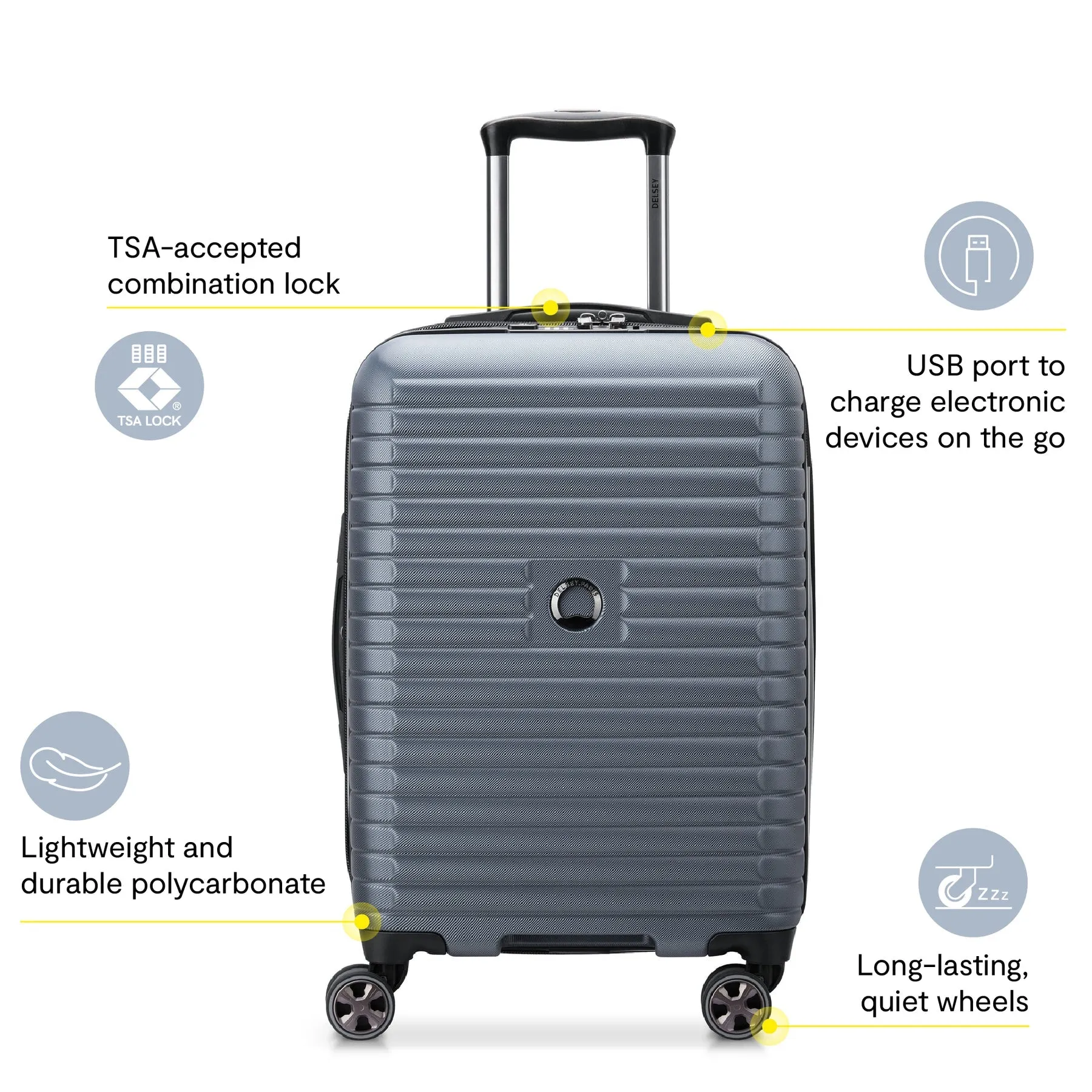 Delsey Cruise 3.0 Carry-On Expandable Spinner