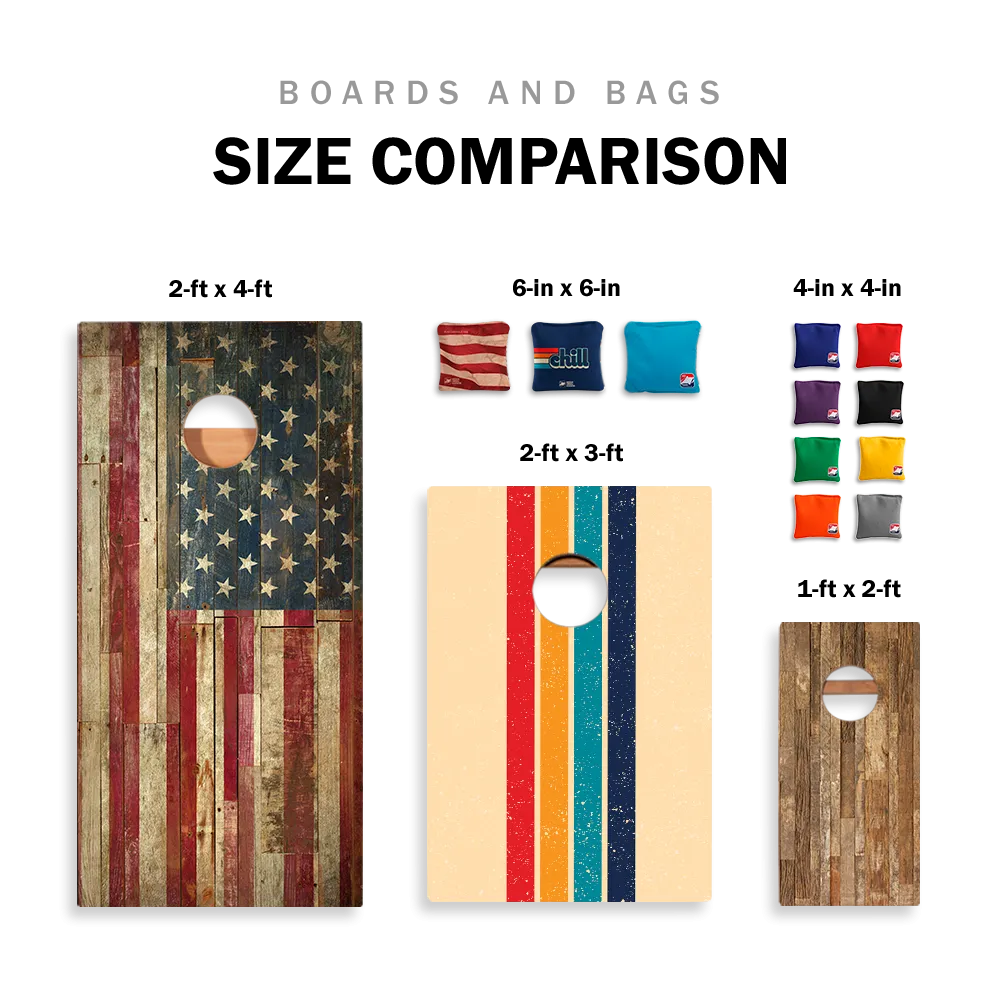 Distressed Wood Gone Fishin Star Cornhole Boards