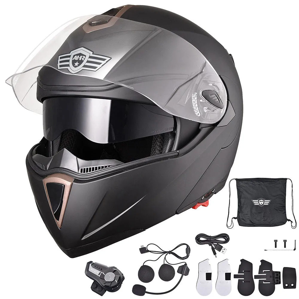 DOT Full Face Bluetooth Motorcycle Helmet Headset