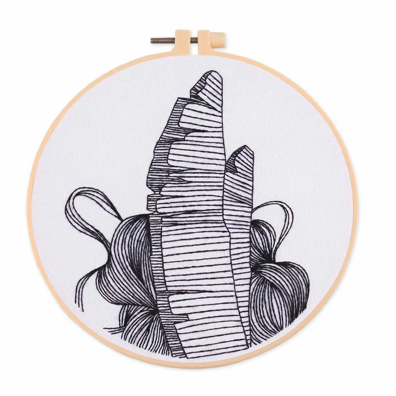 Drawing Outline Practice Hand Embroidery DIY Kit 20cm