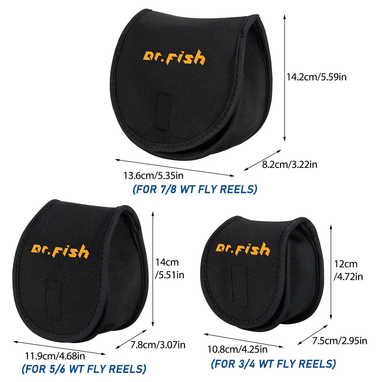 Dr.Fish 2pcs Fly Fishing Reel Cover