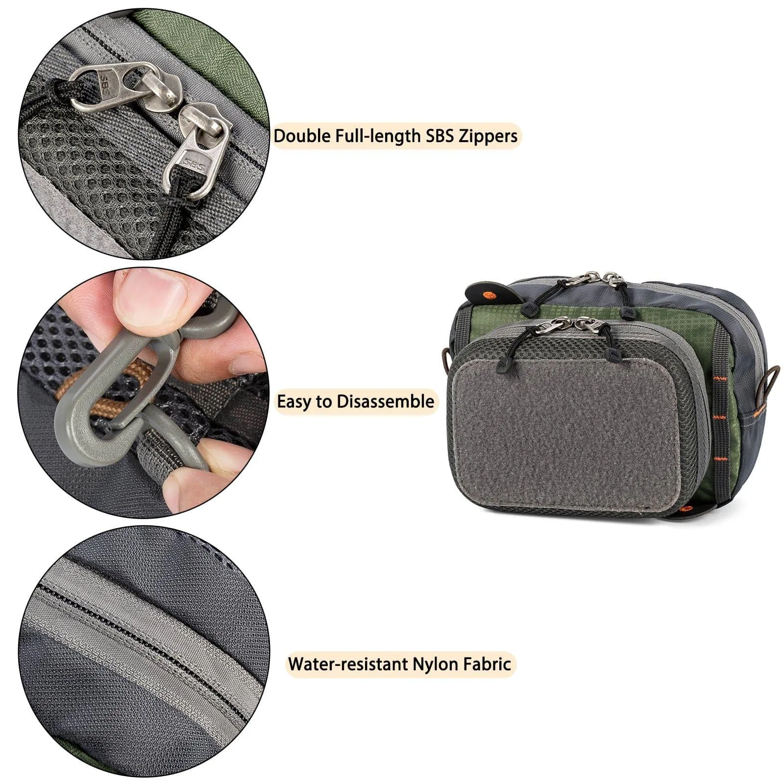 Dr.Fish Nylon Fly Fishing Chest Bag Pack