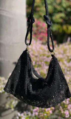 Fabienne Black Mesh Handbag