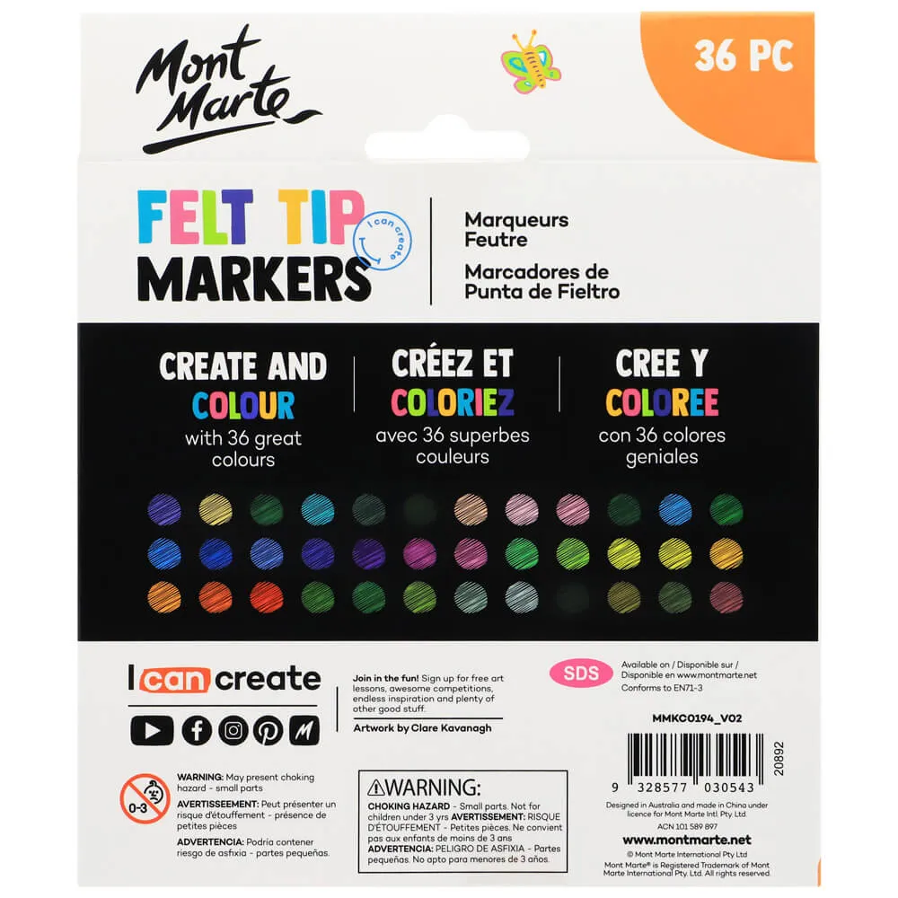 Felt Tip Markers 36pc