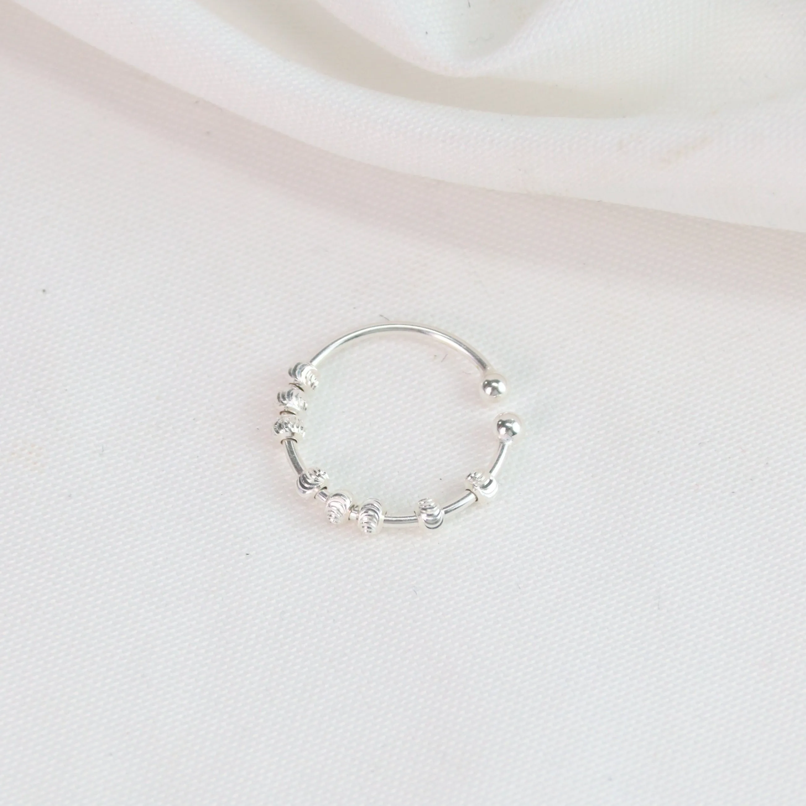 Fidget Ring | Adjustable Sterling Silver Ring