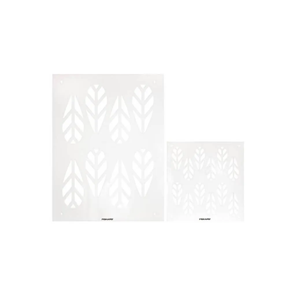 Fiskars 2 Pack Stencil Set, Feather Drops